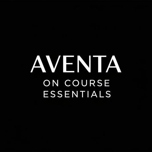 just writing that says Aventa on course essentials